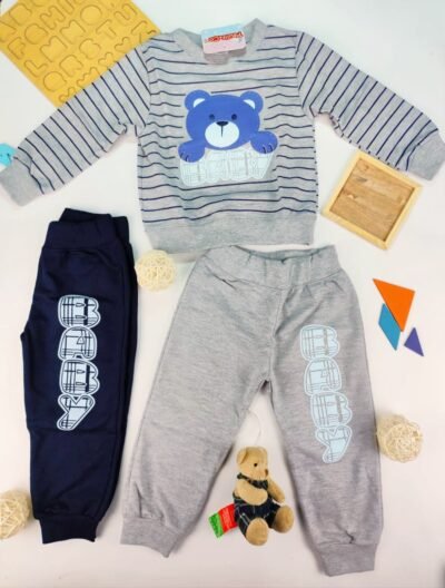 Conjunto niño bebe - Osito rayas - Imagen 2