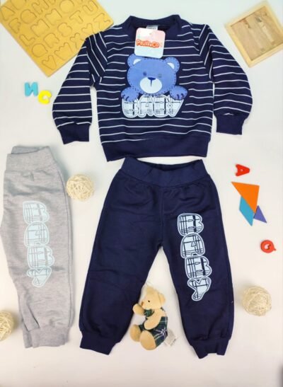 Conjunto niño bebe - Osito rayas - Imagen 3
