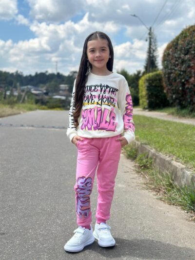 Conjunto niña - Sudadera smile 7154 GA