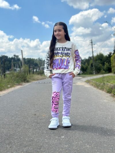 Conjunto niña - Sudadera smile 7154 GA - Imagen 2
