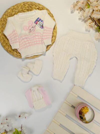 Conjunto recién nacido ajuar hilo bebe DCF - Imagen 4