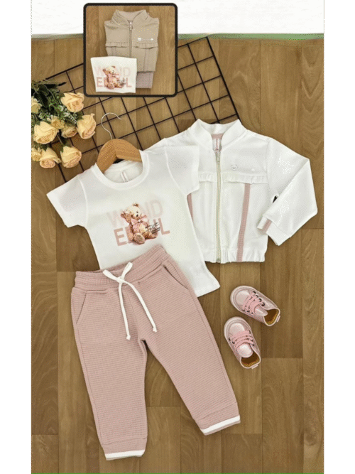 Conjunto trio niña bebé 1908 JD