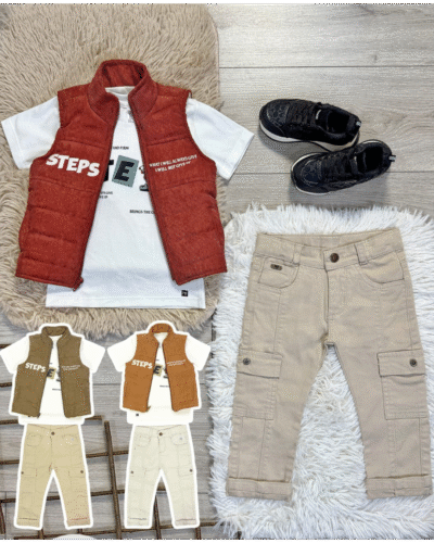 Conjunto trio niño bebé 01633 BAJF - Imagen 2
