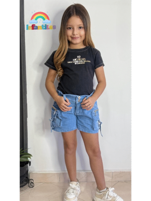 Conjunto short niña 3115 IDF