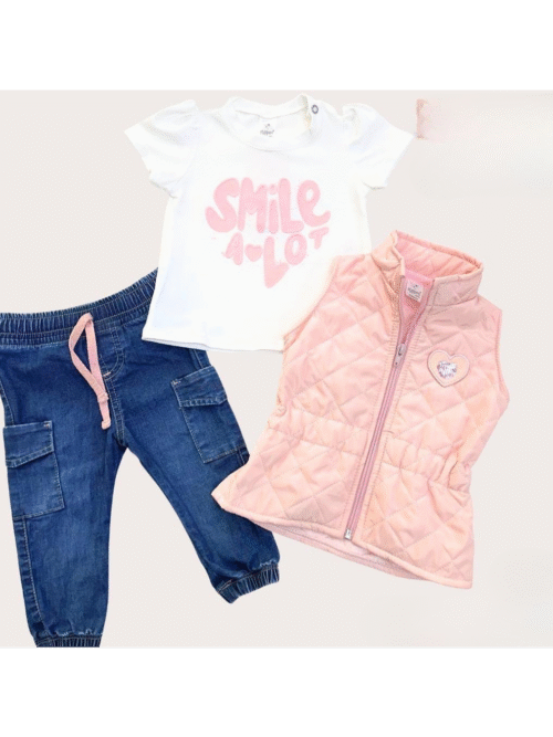 Conjunto trio chaleco niña bebé 51250 PIHT