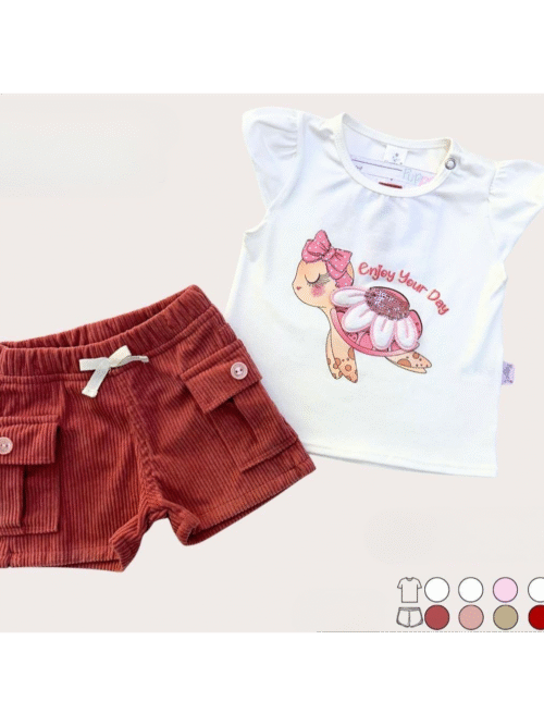 Conjunto short niña bebé 51209