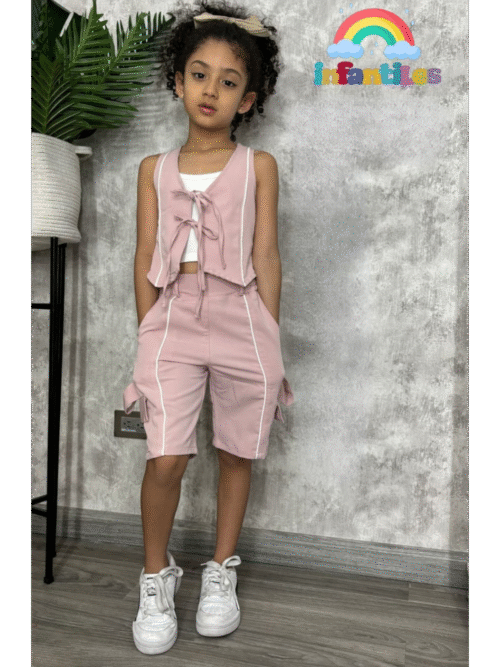 Conjunto trio chaleco niña travesuritas JGF