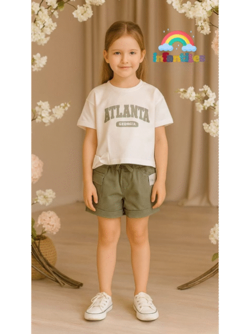 Conjunto short niña set divas S061 SGCT