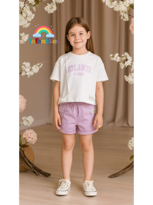 Conjunto short niña set divas S061 SGCT