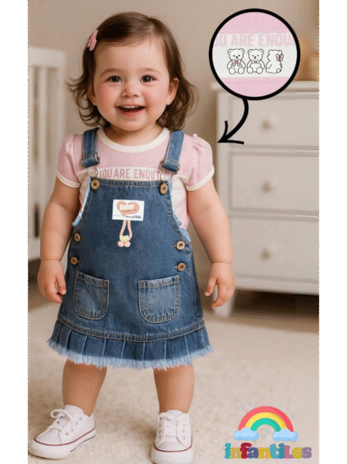 Conjunto overol vestido niña bebé 1953 IFF