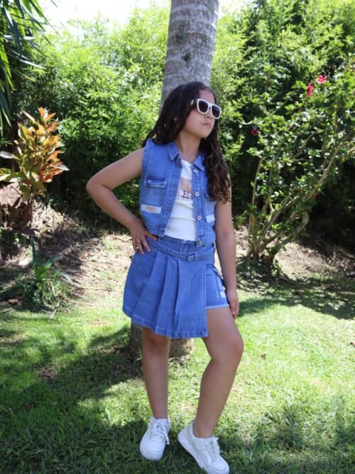 Conjunto falda short niña