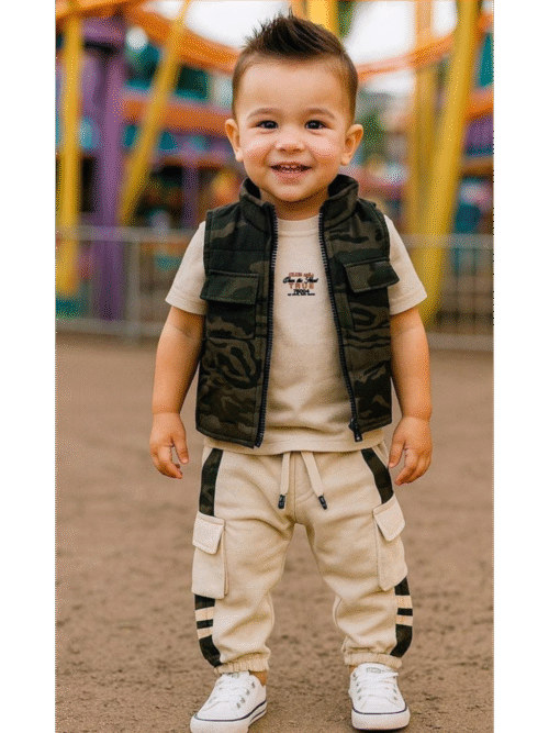 Conjunto tres piezas niño bebé B526 BBA