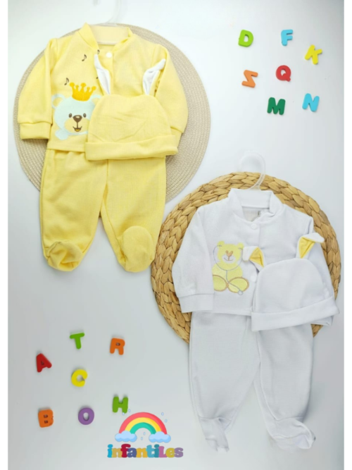 Conjunto recién nacido tres piezas CH